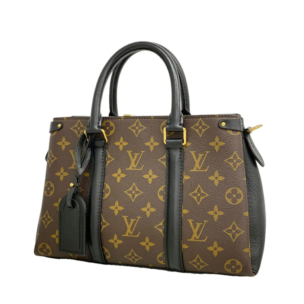 Louis Vuitton Monogram Soufflot NV BB Handbag M44898 Brown Black Women's